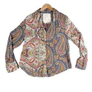 Cino Floral Button Up Top - XL